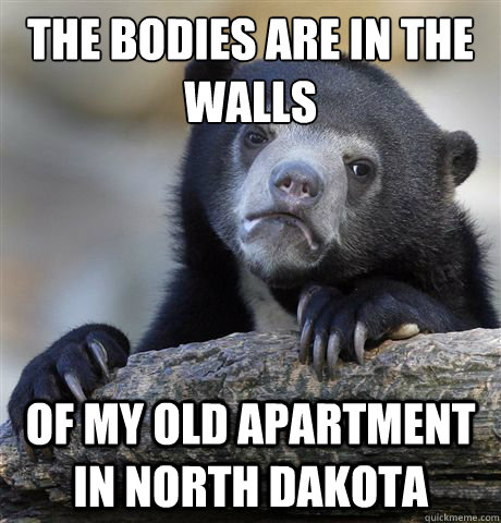 the bodies are in the walls of my old apartment in north da - Confession Bear