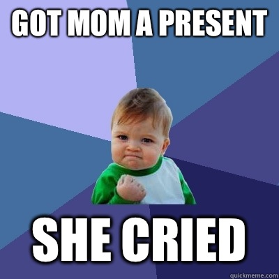Got mom a present She cried - Success Kid