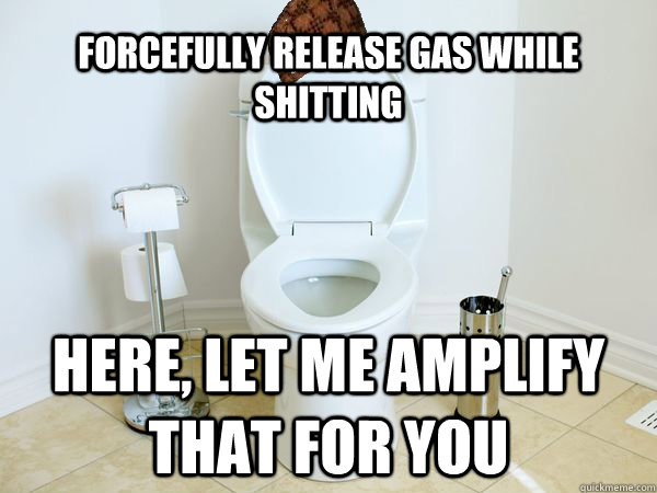 forcefully release gas while shitting here let me amplify t - Scumbag Toilet