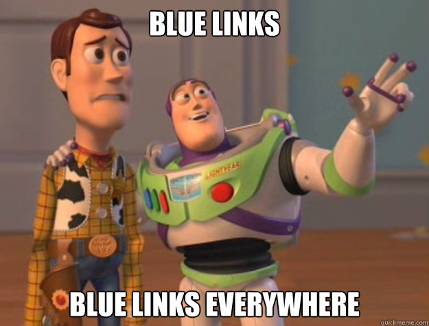 blue links blue links everywhere - Buzz Lightyear