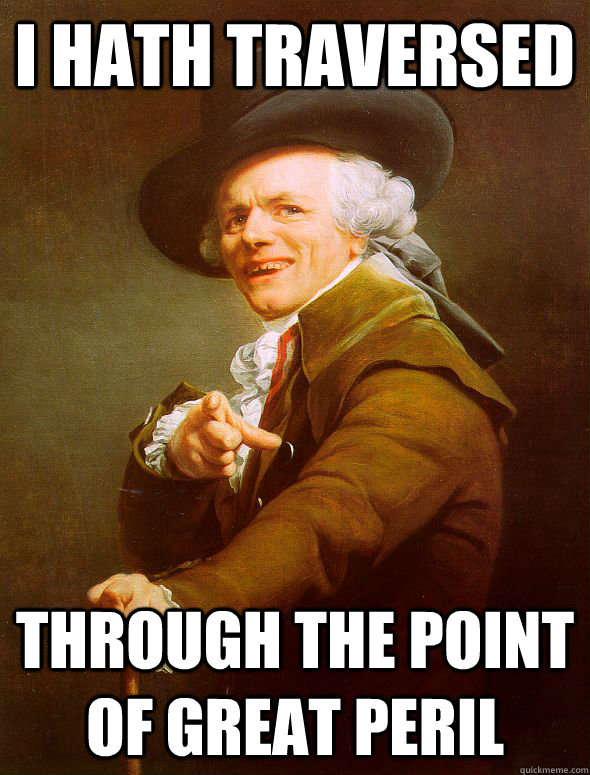 i hath traversed through the point of great peril - Joseph Ducreux