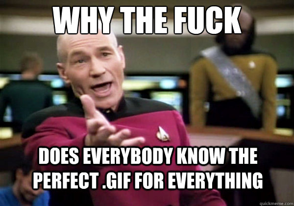 why the fuck does everybody know the perfect gif for everyt - Why The Fuck Picard