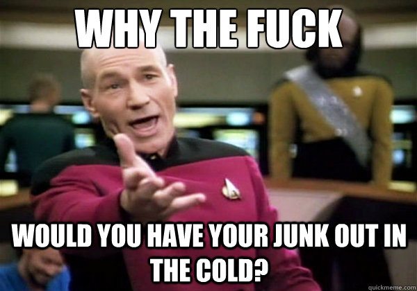 why the fuck would you have your junk out in the cold - Why The Fuck Picard