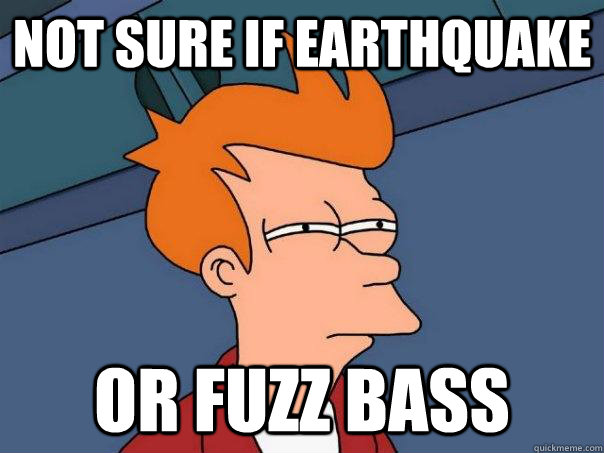 not sure if earthquake or fuzz bass - Futurama Fry