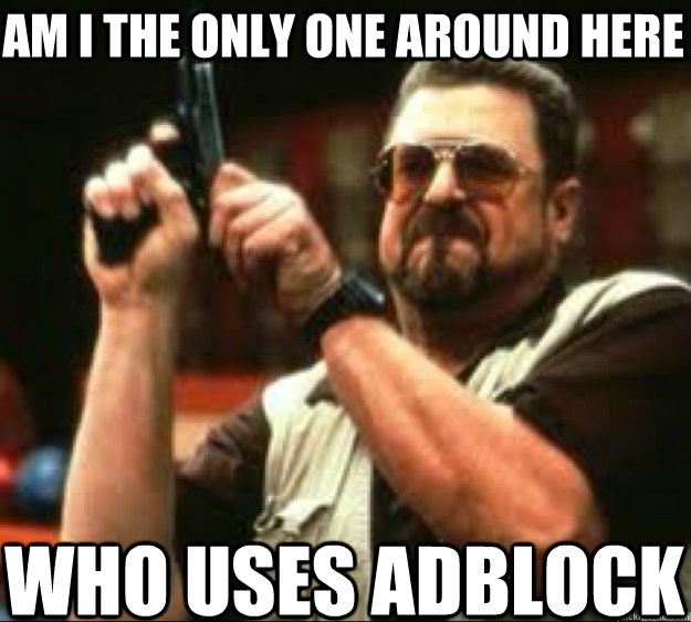 am i the only one around here who uses adblock - Angey Walter