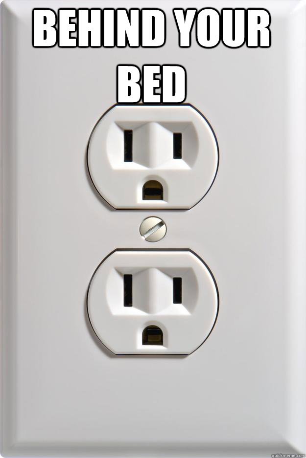 behind your bed -