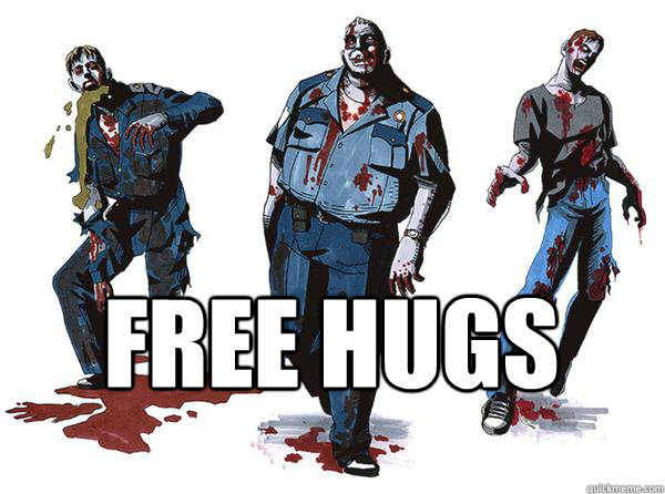 free hugs - Misunderstood Zombies