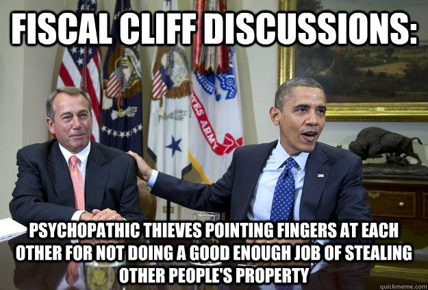 fiscal cliff discussions psychopathic thieves pointing fing - Fiscal Cliff Psychos