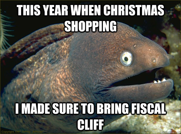 this year when christmas shopping i made sure to bring fisca - Bad Joke Eel