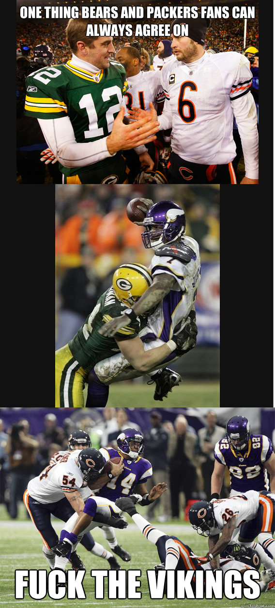 one thing bears and packers fans can always agree on fuck th -