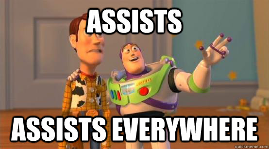 assists assists everywhere - Buzz Glitter