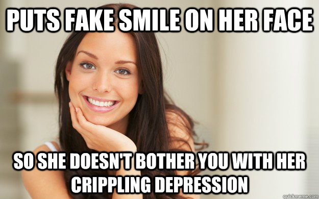 puts fake smile on her face so she doesnt bother you with h - Good Girl Gina