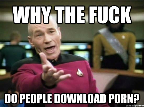why the fuck do people download porn - Annoyed Picard HD