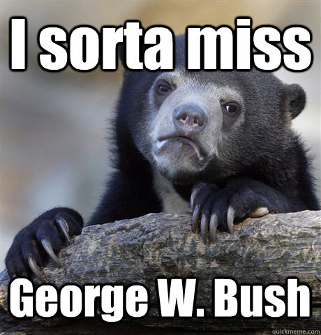i sorta miss george w bush - Confession Bear