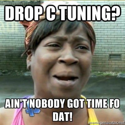 drop c tuning - Aint no body got time for that