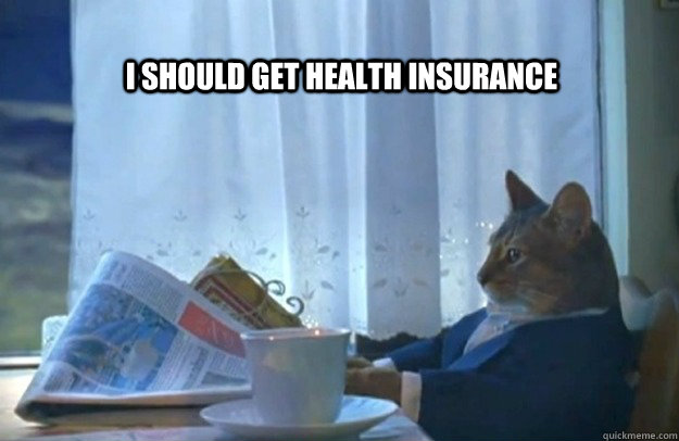 i should get health insurance - Sophisticated Cat