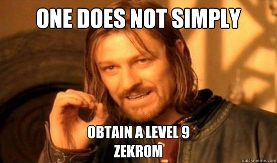 one does not simply obtain a level 9 zekrom - Boromir