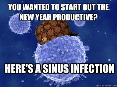 you wanted to start out the new year productive heres a si - Scumbag immune system