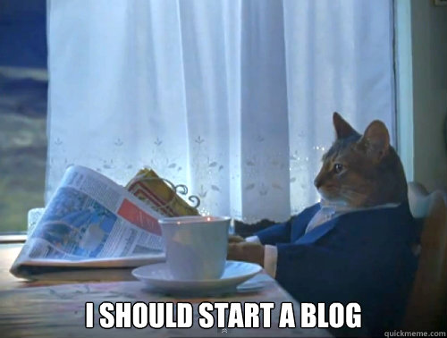 i should start a blog - The One Percent Cat