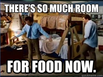 theres so much room for food now - Theres So Much