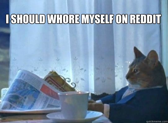 i should whore myself on reddit - I should buy a cat