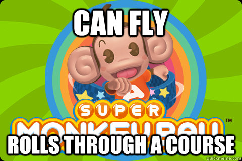 can fly rolls through a course -