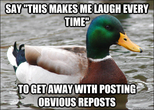 say this makes me laugh every time to get away with postin - Actual Advice Mallard