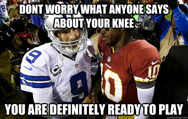 dont worry what anyone says about your knee you are definite -