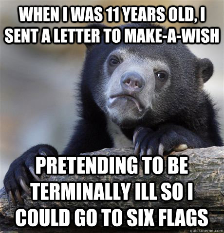 when i was 11 years old i sent a letter to makeawish pret - Confession Bear