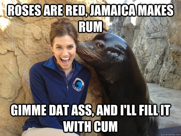 roses are red jamaica makes rum gimme dat ass and ill fil - Crazy Secret