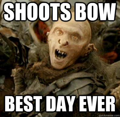 shoots bow best day ever -