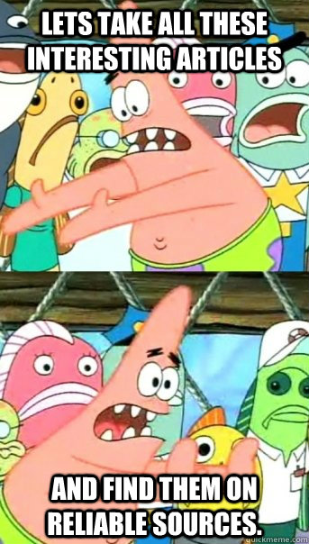 lets take all these interesting articles and find them on re - Push it somewhere else Patrick