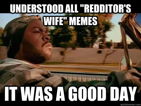 understood all redditors wife memes it was a good day - It Was A Good Day