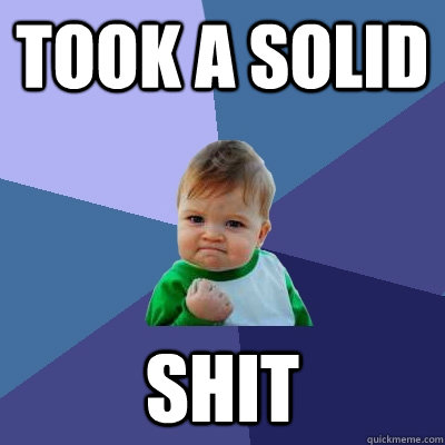 took a solid shit - Success Kid