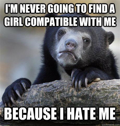 im never going to find a girl compatible with me because i - Confession Bear