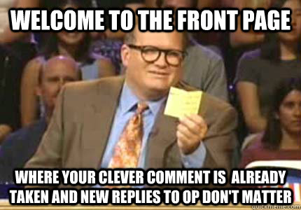 welcome to the front page where your clever comment is alre - Whose Line