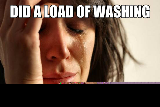 did a load of washing too hot to hang it out - First World Problems