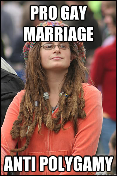 pro gay marriage anti polygamy - College Liberal