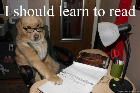 i should learn to read - SmartDog