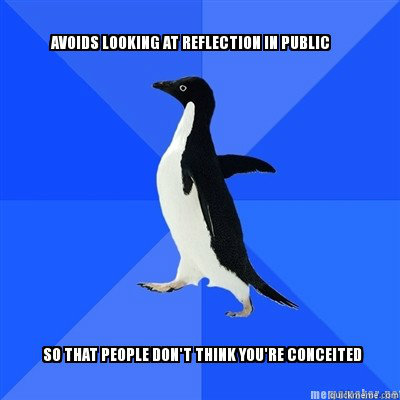 top caption bottom caption - Socially Awkward Penguin