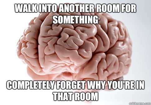 Walk into another room for something Completely forget why y - Scumbag Brain