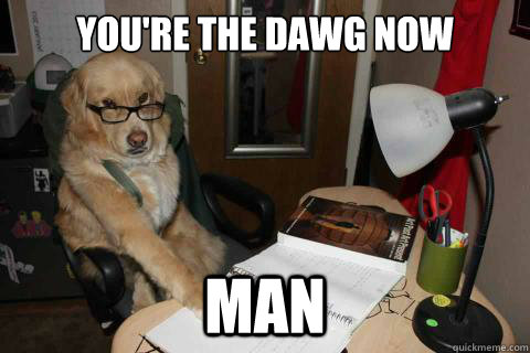 youre the dawg now man - Disapproving Dad Dog