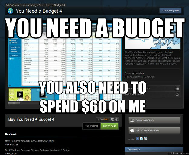 you need a budget you also need to spend 60 on me - Scum Bag You Need A Budget 4