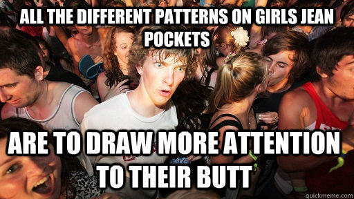 all the different patterns on girls jean pockets are to draw - Sudden Clarity Clarence