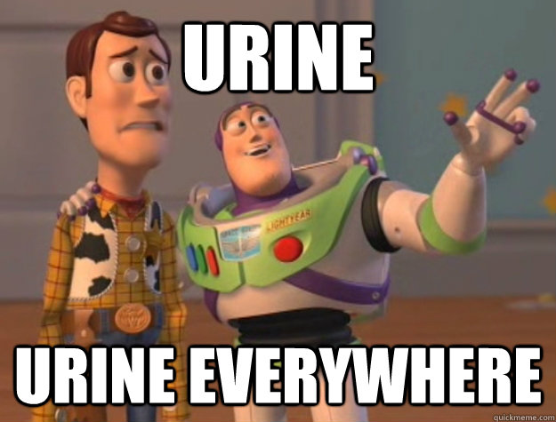 urine urine everywhere - Buzz Lightyear