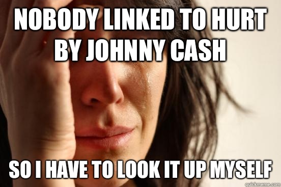 Nobody linked to Hurt by Johnny Cash So I have to look it up - First World Problems