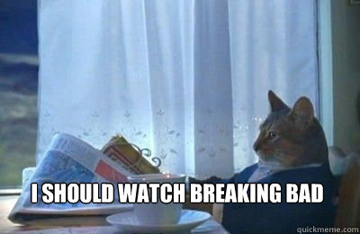 i should watch breaking bad - I should buy a bike
