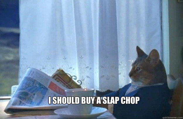 i should buy a slap chop - Sophisticated Cat