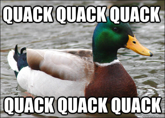 quack quack quack quack quack quack - Actual Advice Mallard