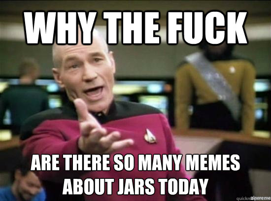 why the fuck are there so many memes about jars today - Annoyed Picard HD